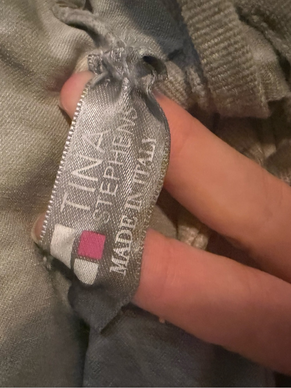 Tina Stephens Italy Magic Pants Taupe Metallic Stripe OS - Picture 9 of 10